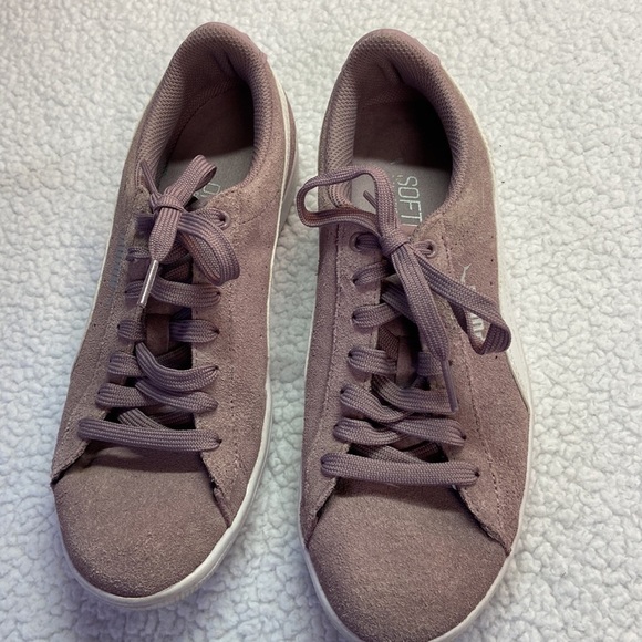 Puma Vikky Suede Softfoam Comfort Athletic Sneaker Light Plum Used Size 7 - Picture 2 of 15